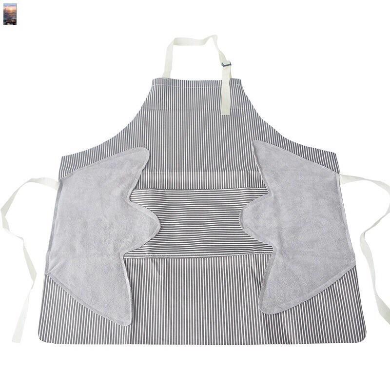 Tạp Dề Hoa To, Có Khăn Lau Bên Hông Tạp Dề Chồng Thấm