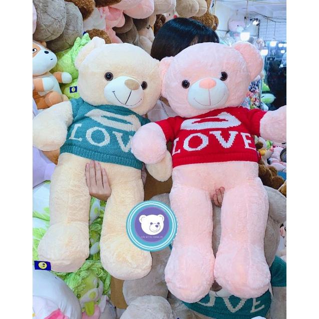 Gấu bông Teddy - Teddy mặc áo Love cao cấp - Gấu Bông Hana