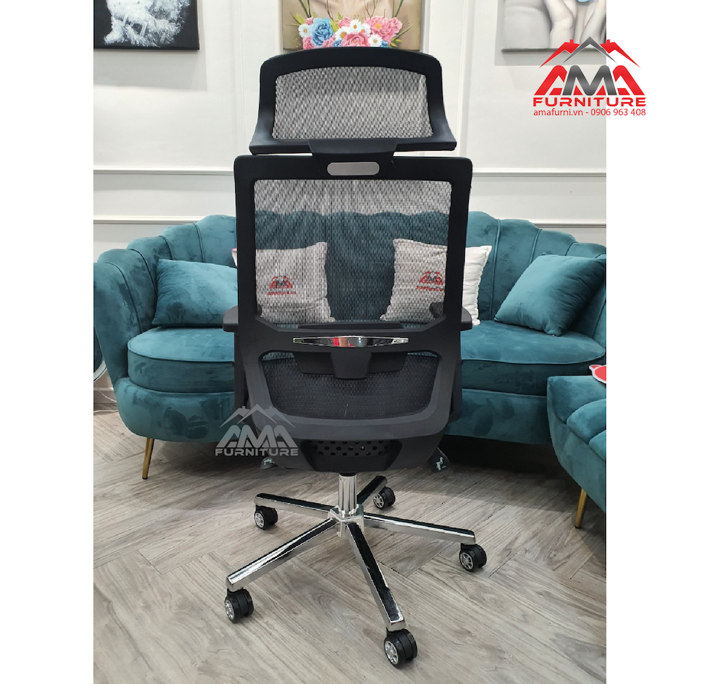 Ghế Làm Việc Chân Xoay Bọc Lưới Ama Furniture Ama-G524-M1