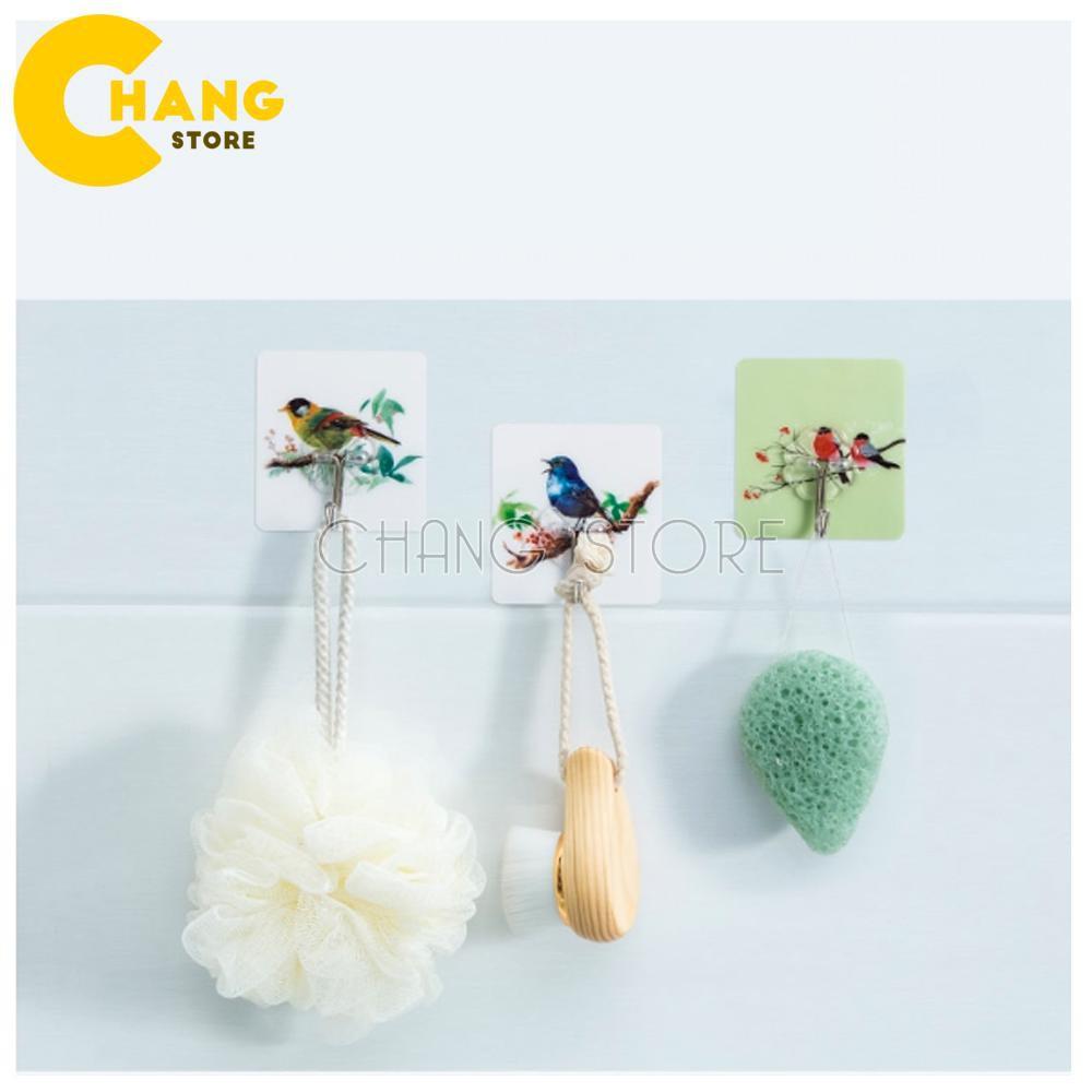 Móc Dán Tường Treo Đồ Họa Tiết 3D Siêu Dính Chịu Lực Tốt