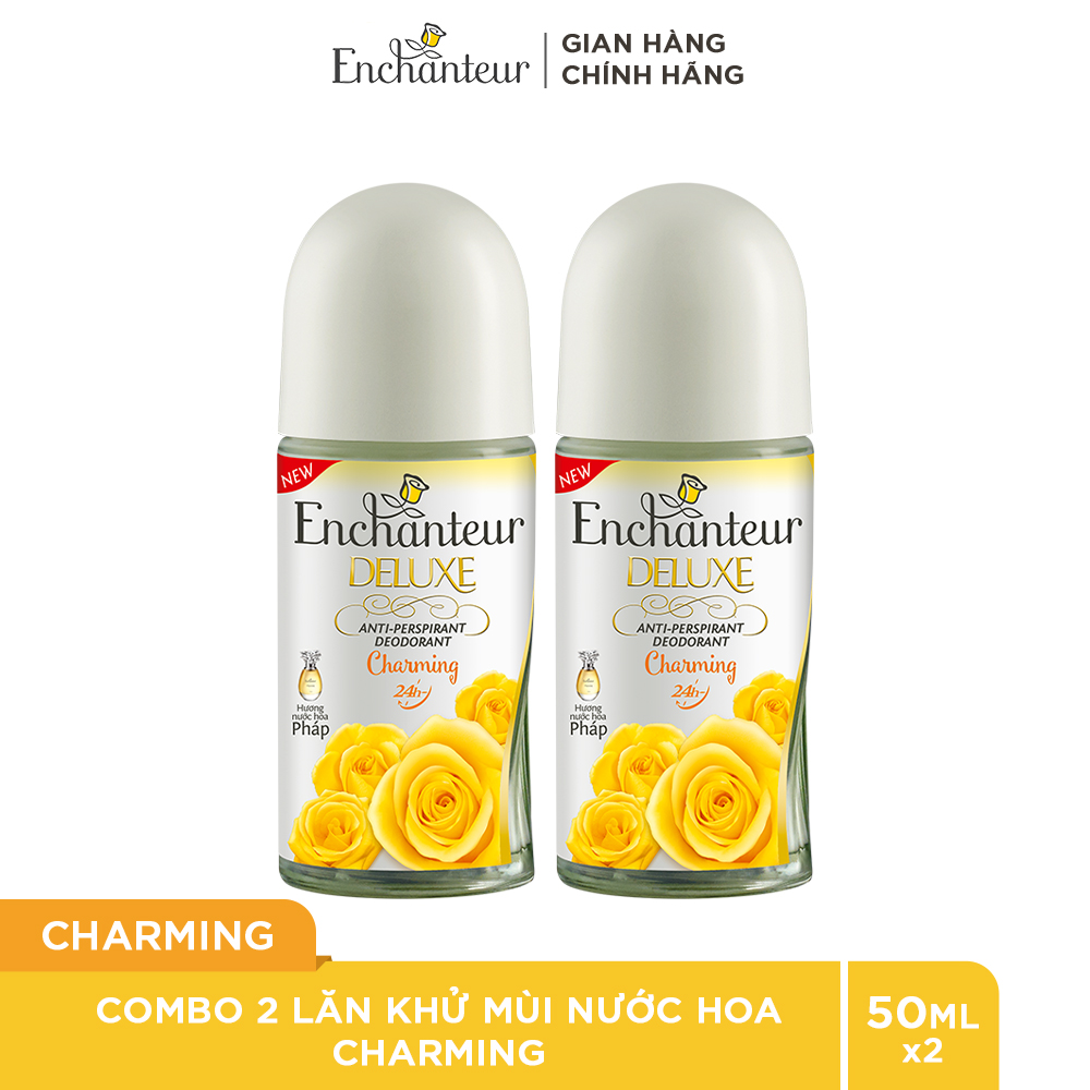 Combo 2 Lăn khử mùi nước hoa Enchanteur Charming 50ml/ Chai