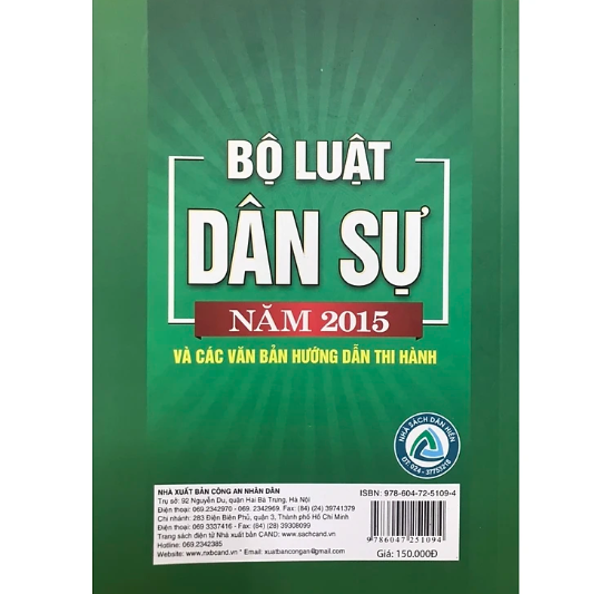 Sách - Bộ luật dân sự năm 2015 và các văn bản hướng dẫn thi hành