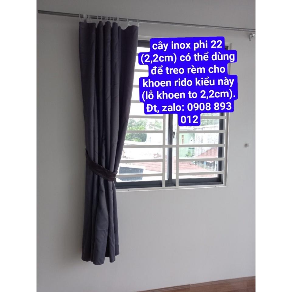 Bộ Thanh Treo Màn Cửa Đủ Phụ Kiện Bằng Inox Phi 22