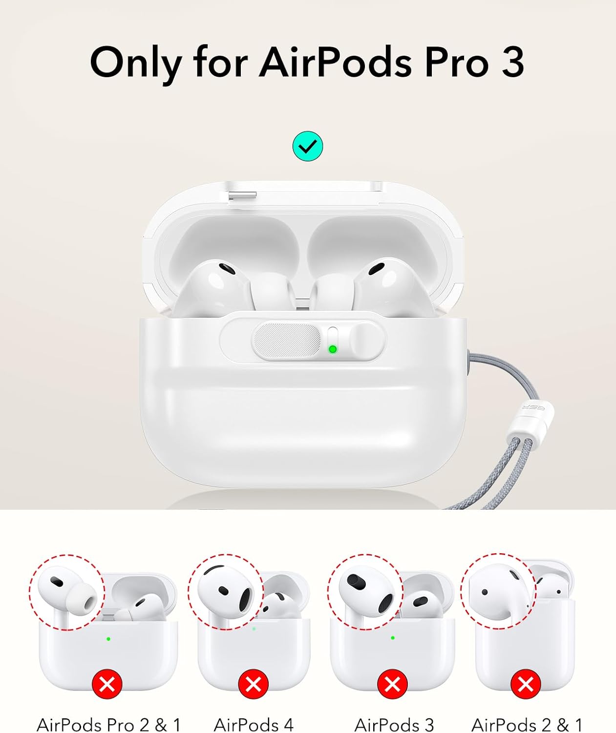 Bao Case ESR Pulse FlickLock Magnetic Case cho AirPods Pro 3 - Hàng Chính Hãng