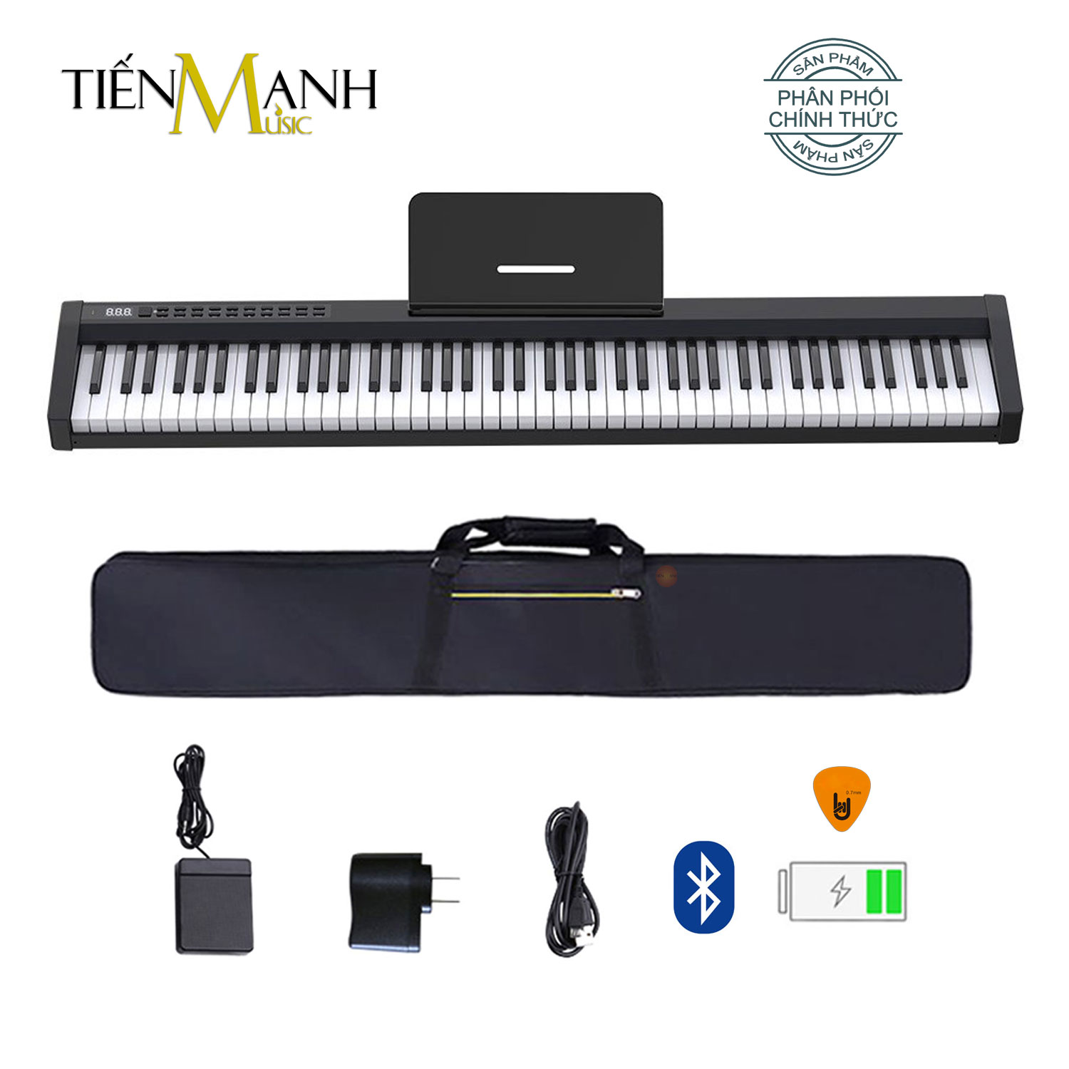 Đàn Piano Điện Konix PH88CL - 88 Phím nặng Cảm ứng lực Midi Keyboard Controllers PH88 Hàng Chính Hãng - Kèm Móng Gẩy DreamMaker