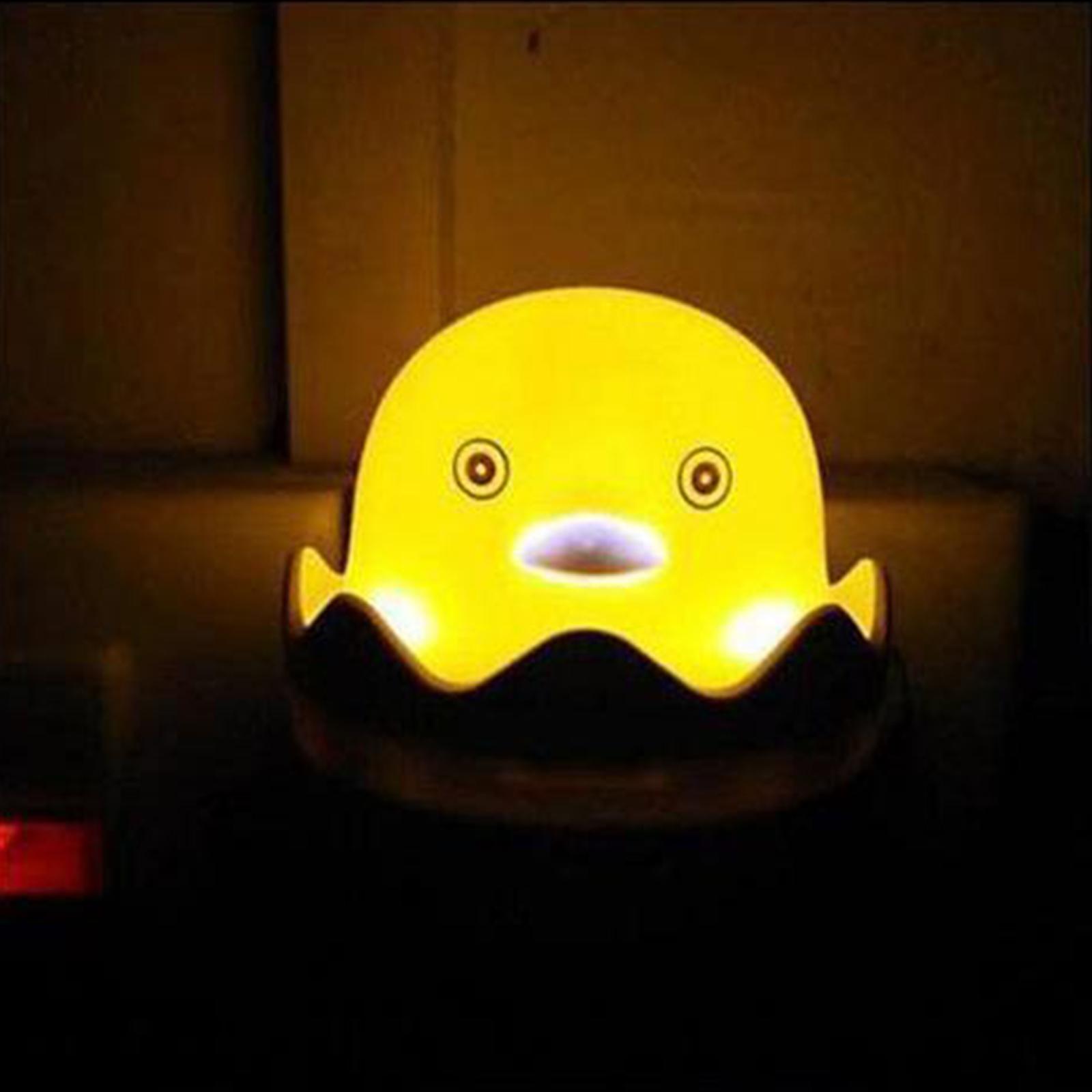 Yellow Duck LED Night Light Sensor Control Dimmable Wall Lamp for Home Bedroom Hallway Kids Room Christmas Gift Nightlight,