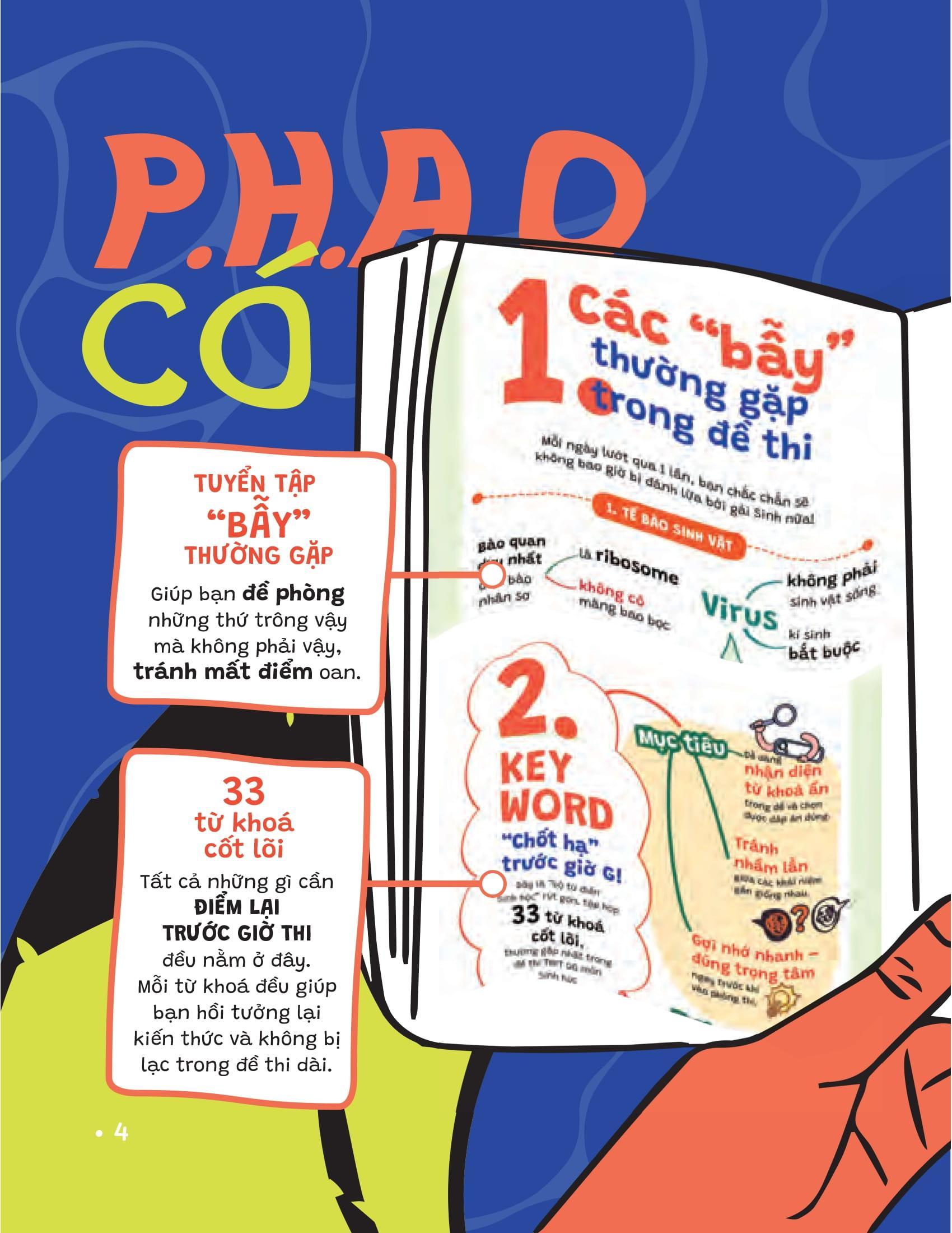 Sách - P.H.A.O - Pro Hacks For Academic Overload - Sinh Học - Ôn Luyện Thi Tốt Nghiệp THPT-ĐGNL