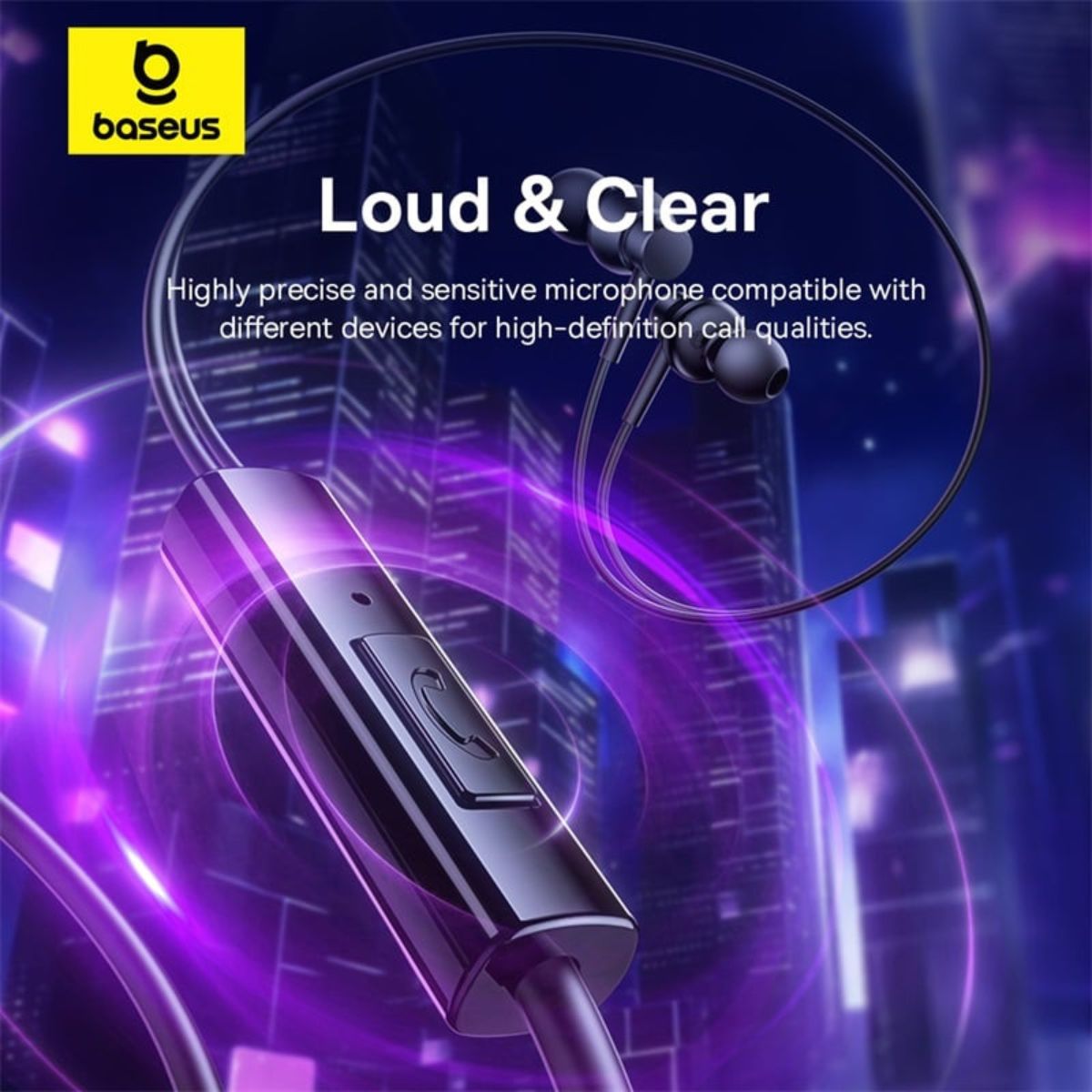 Tai nghe Baseus Encok HZ11 Wired Earphones có dây - Hàng Chính Hãng