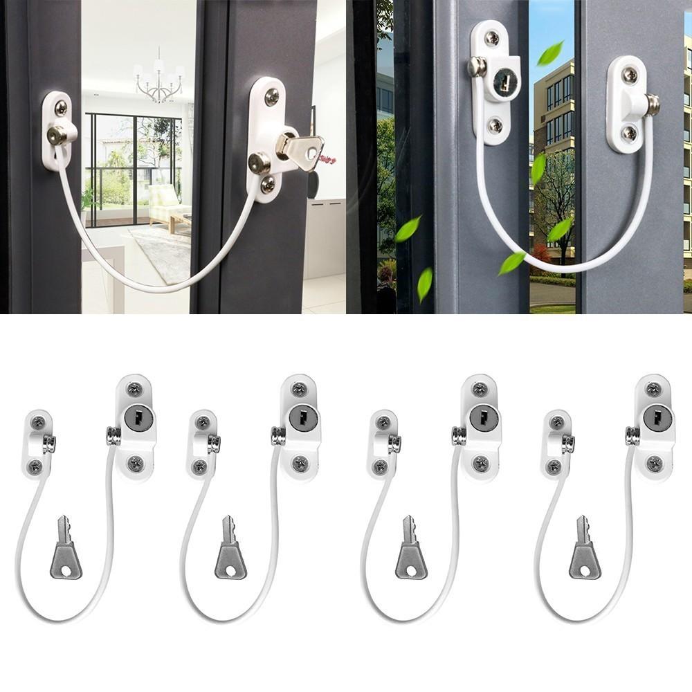 6 Cái/bộ Cửa Sổ CHẶN Ổ Khóa Trẻ Em Bảo Vệ Khóa Cửa Sổ Limiter Sản Phẩm An Toàn Cho Bé Sơ Sinh Securite Enfant Ổ Khóa Bảo Vệ