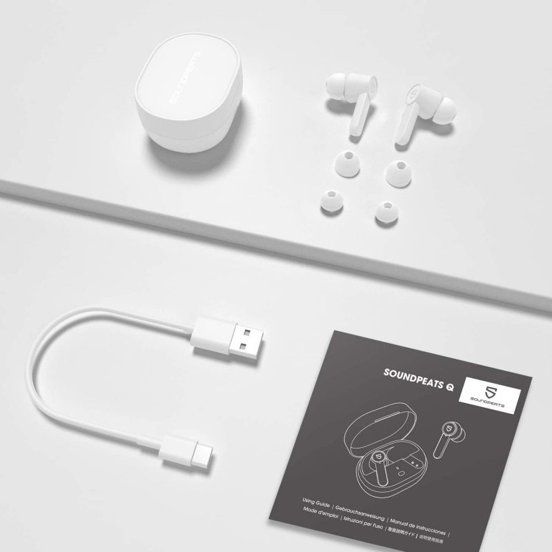 Tai Nghe Bluetooth Earbuds SoundPeats Q Trang bị 4 micro cùng công nghệ chống ồn cVc - Hàng Chính Hãng