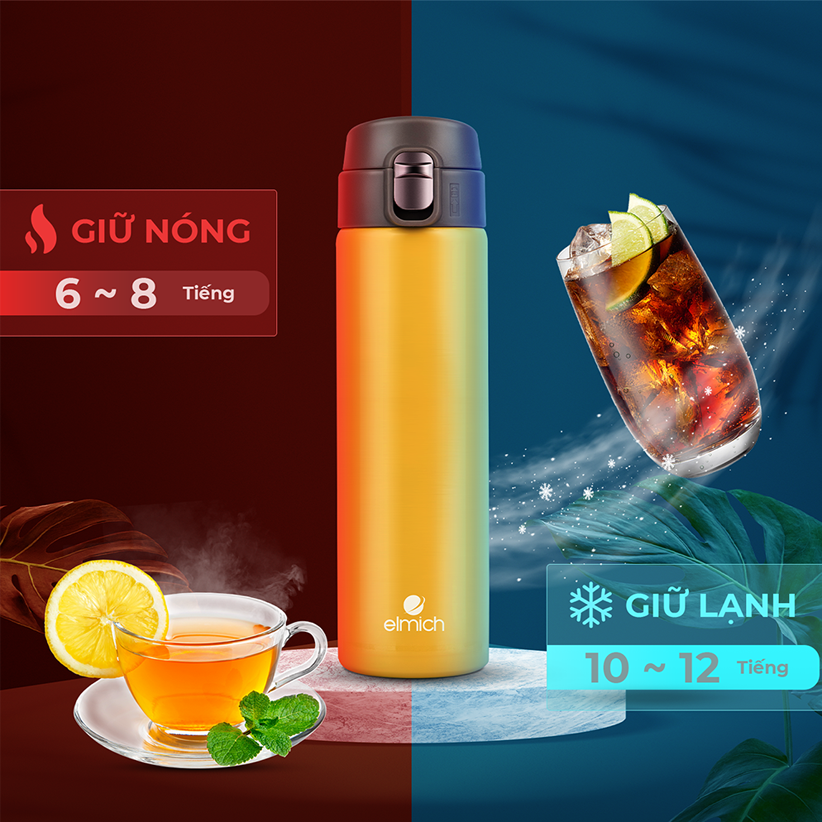 Bình giữ nhiệt Elmich inox 304 EL-8295 dung tích 500ml - Hàng chính hãng