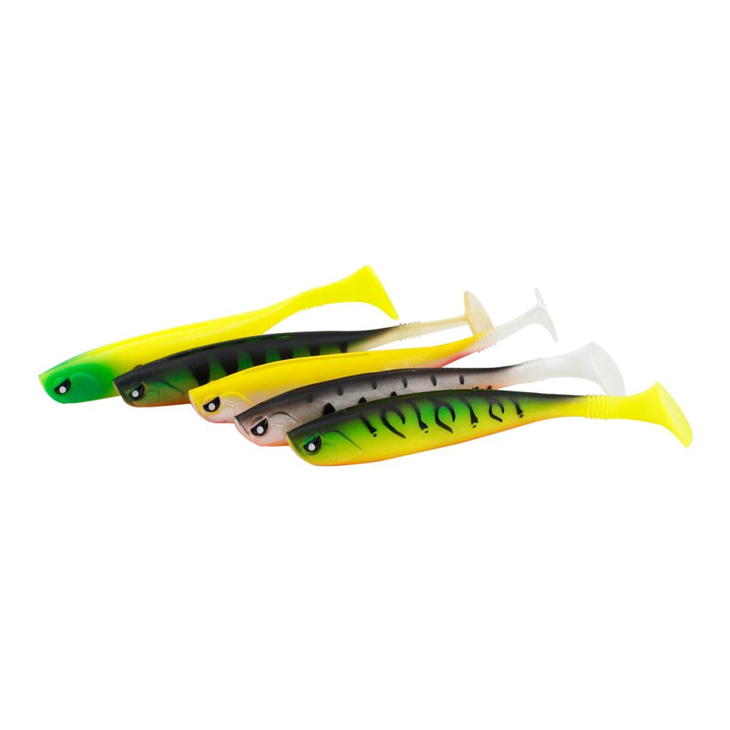 5 Pieces Artificial Baits Soft Fishing Lures Simulation Swimbaits No Hook