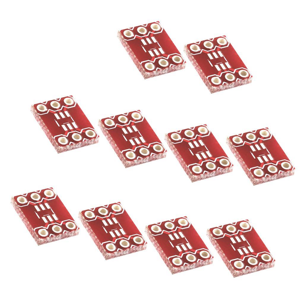 7-9pack Set of 10 0.95mm SOT23 TO DIP PCB Experiment Convertor Board 6 pin Red
