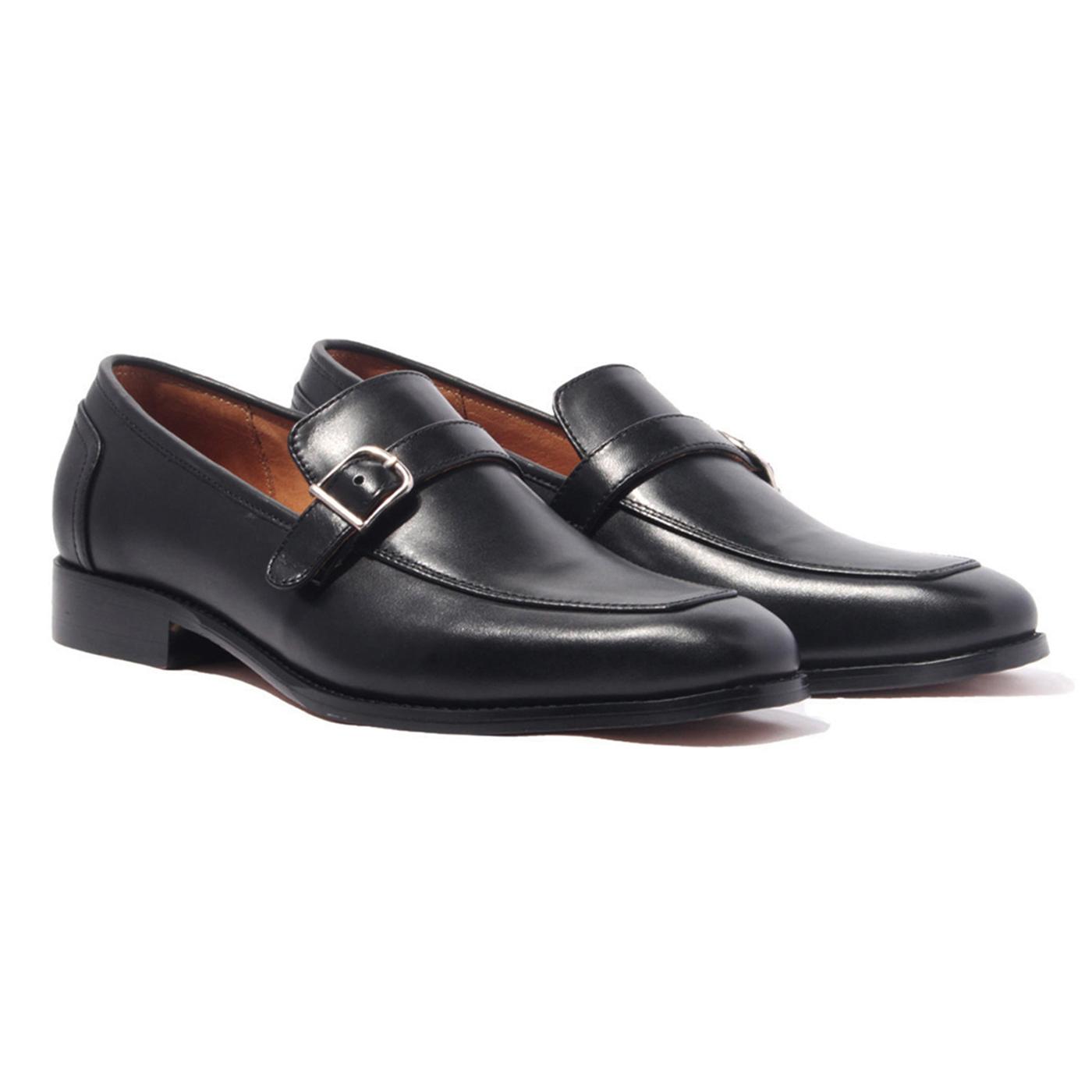 Giày Tây Lười Nam Công Sở Banuli Da Bê Italian Monk Strap Loafers H1ML1 (Da Veg Itali Mềm Dẻo, Đế Siêu nhẹ, Bảo Hành Trọn Đời)