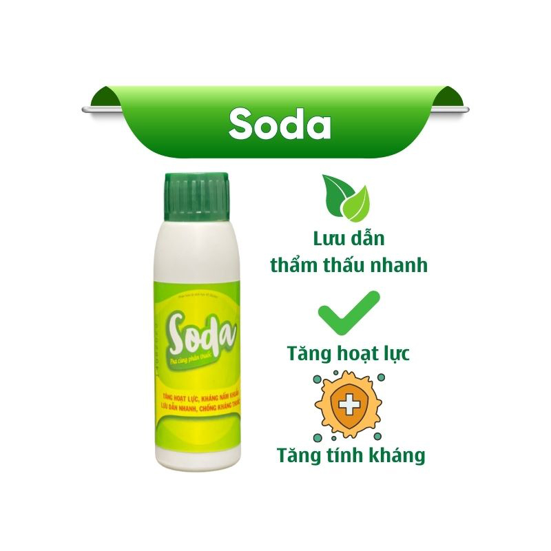 Chế phẩm sinh học tăng hoạt lực, kháng nấm, lưu dẫn nhanh - SODA 100ml