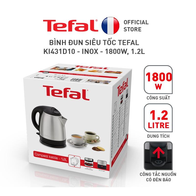 Bình đun siêu tốc 1.2L Tefal KI431D10 - 1800W - Hàng Chính hãng