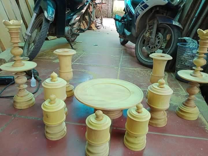 Bộ đồ thờ gỗ mít ta