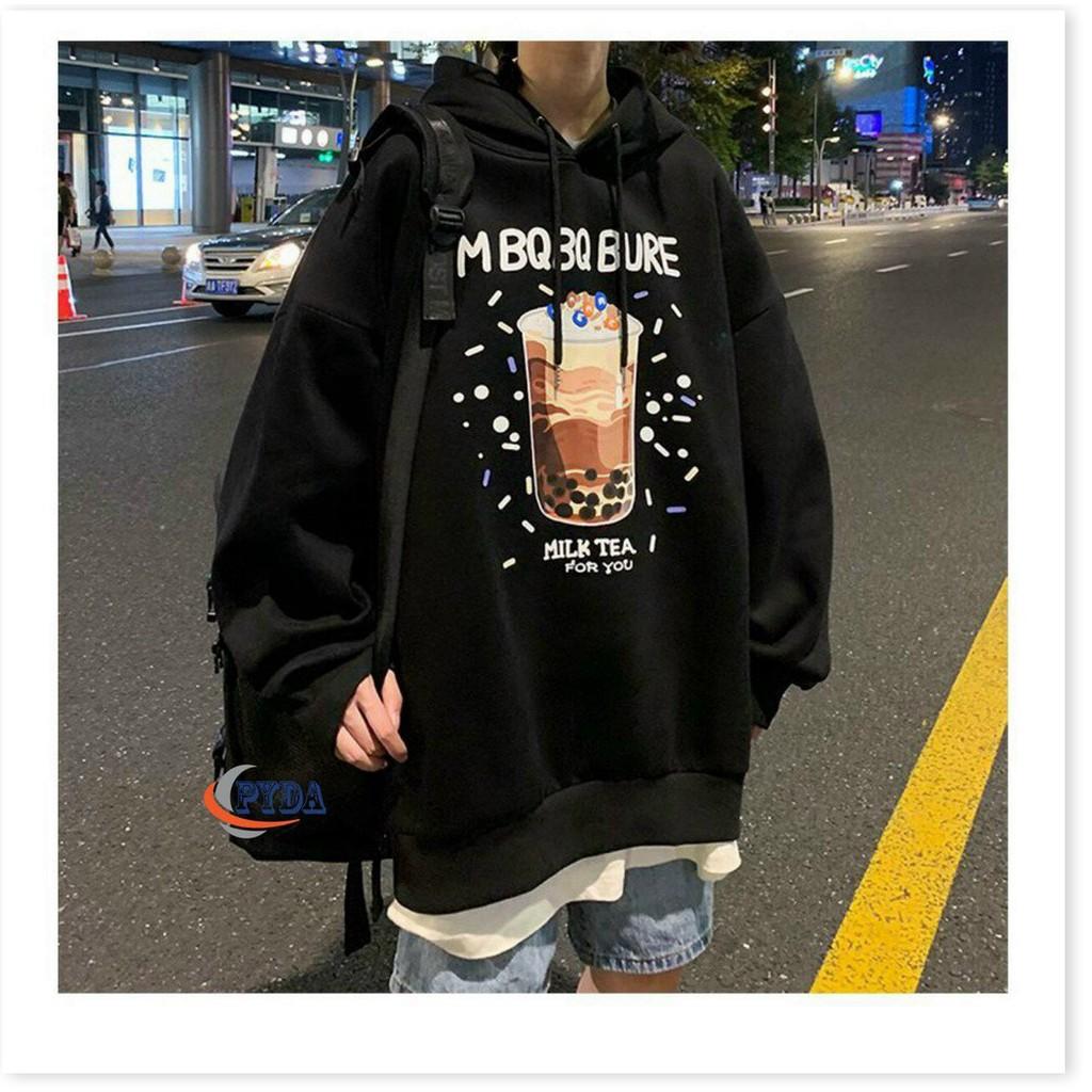 ÁO KHOÁC NAM NỮ HOODIE THUN NỈ,THIẾT KẾ MÀU SẮC XINH ĐỘNG,ĐẶC BIỆT LÀ CHẤT LIỆU VÃI THOÁNG MÁT IN HÌNH LI TRÀ SỬA TRÂN CHÂU SIÊU ĐÁNG YÊU-Jins Store
