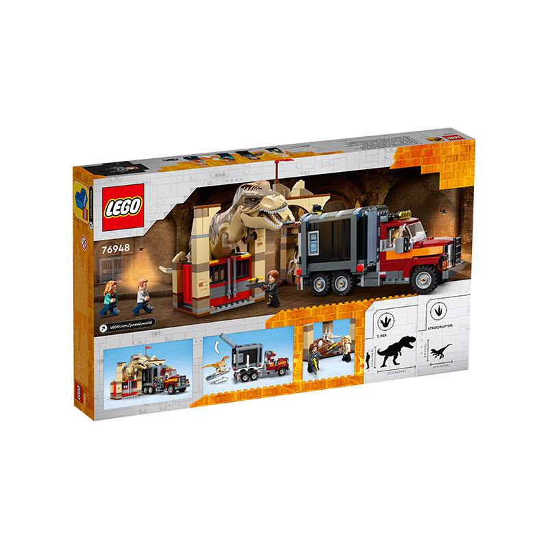 Đồ Chơi LEGO Khủng Long T. Rex & Atrociraptor Tẩu Thoát 76948