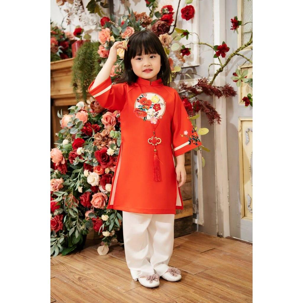 Sale: Set bộ áo dài bé Như ý - Cát tường - Size 4, 6, 8, 10