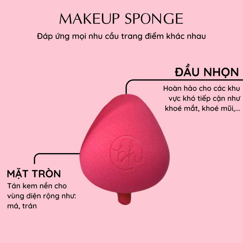 Mút Tán Nền BH Cosmetics trái dâu siêu xinh Professional Beauty Sponge Blender