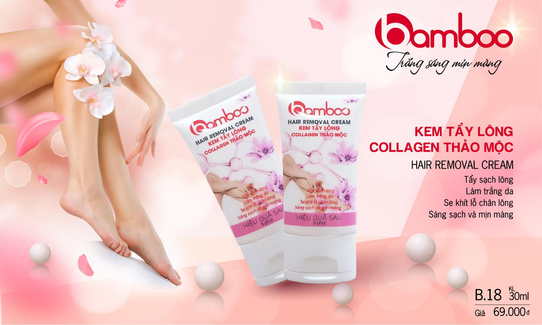 BAMBOO KEM TẨY LÔNG COLLAGEN THẢO MỘC 30ml