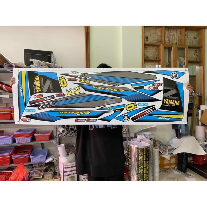 Tem rời dành cho Exciter 2010 sọc xanh đen