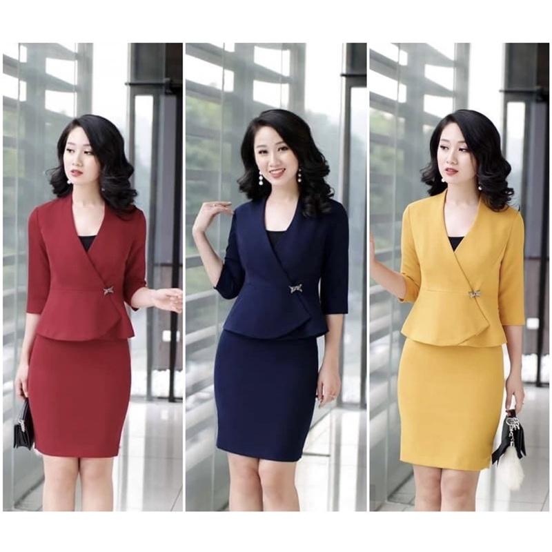 Set vest áo ki giả peplum cao cấp hàng NK sale sốc