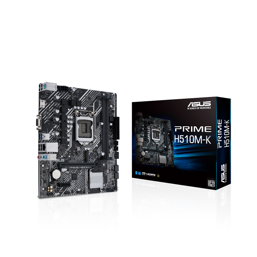 Mainboard ASUS PRIME H510M-K (Intel H510, Socket 1200, m-ATX, 2 khe Ram DDR4) - Hàng Chính Hãng