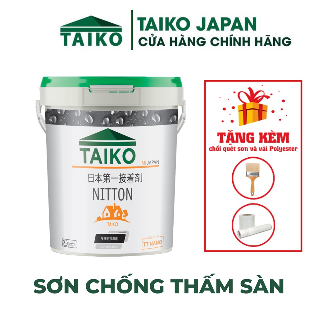 Keo quét Nhật Bản - TaiKomi Japan chống thấm vết nứt mái nhà, sàn nhà vệ sinh, máng xối, tôn, triệt để