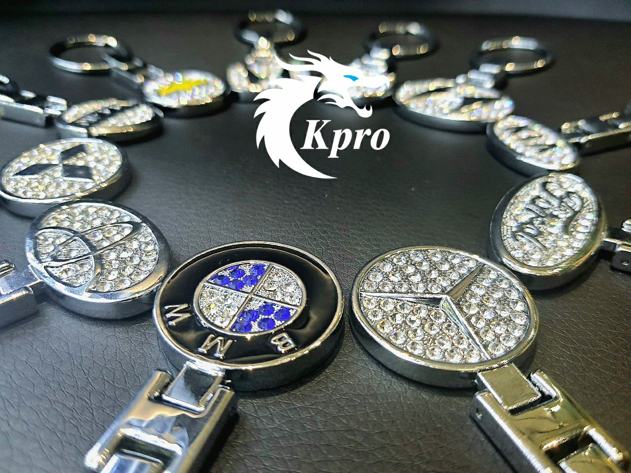 Móc khoá Logo nhiều hãng ô tô, xe hơi đính đá - Hàng Kpro chất lượng cao