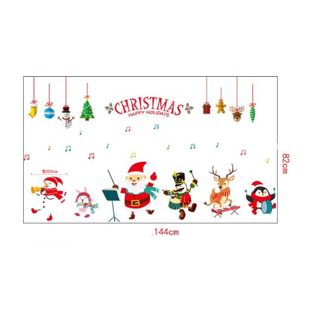 Decal trang trí Noel - Ông Gìa Noel hòa tấu cùng các bạn