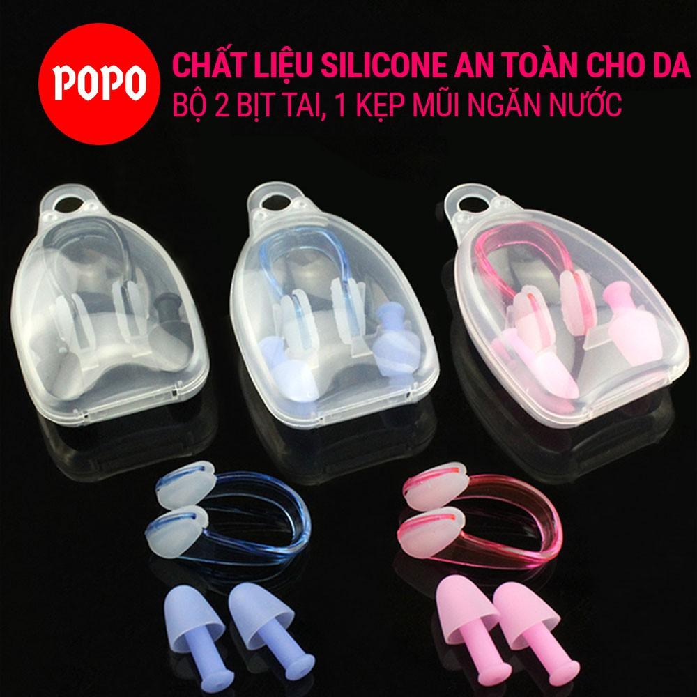 Bộ bịt tai người lớn cao cấp EN5 ngăn nước, chất liệu an toàn, thiết kế kiểu mới trong bộ sưu tập đồ bơi POPO