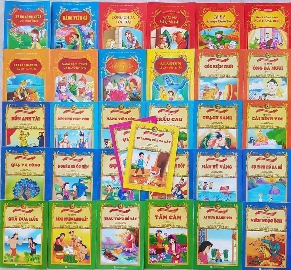 Sách- Combo sét 20 cuốn Truyện Tranh Cổ Tích Mầm Non Song Ngữ Ngụ Ngôn dành cho trẻ mầm non (Chủ đề ngẫu nhiên)