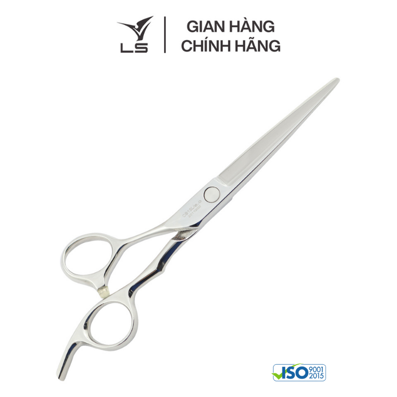 Kéo cắt tóc LS lưỡi thẳng quai offset vênh đỡ ngón cố định CB13L/6.0