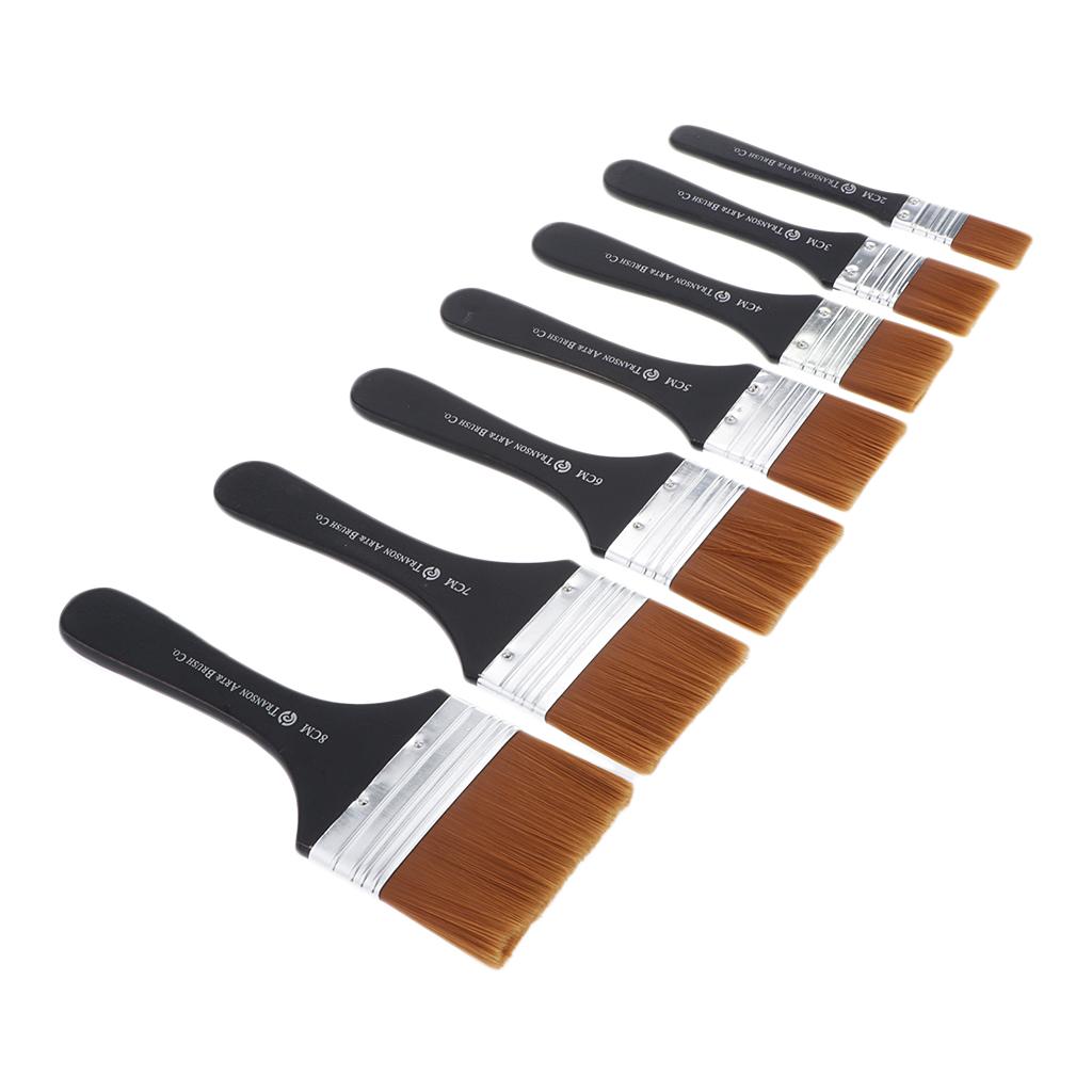 7 Chiếc Nylon Cọ Sơn Cho Acrylic Tinh Dầu Gỗ Dán Tường Màu Nước Nghệ Thuật