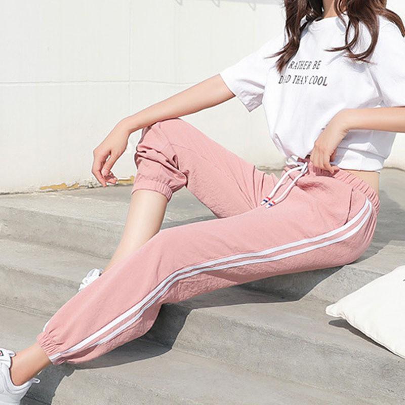 Quần dài kẻ sọc phong cách Hàn Quốc cho nữ