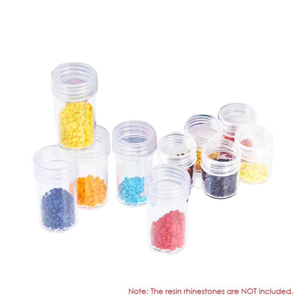 Hộp lưu trữ với 54 chai tròn lưu trữ phụ kiện, hột cườm, đồ nail
