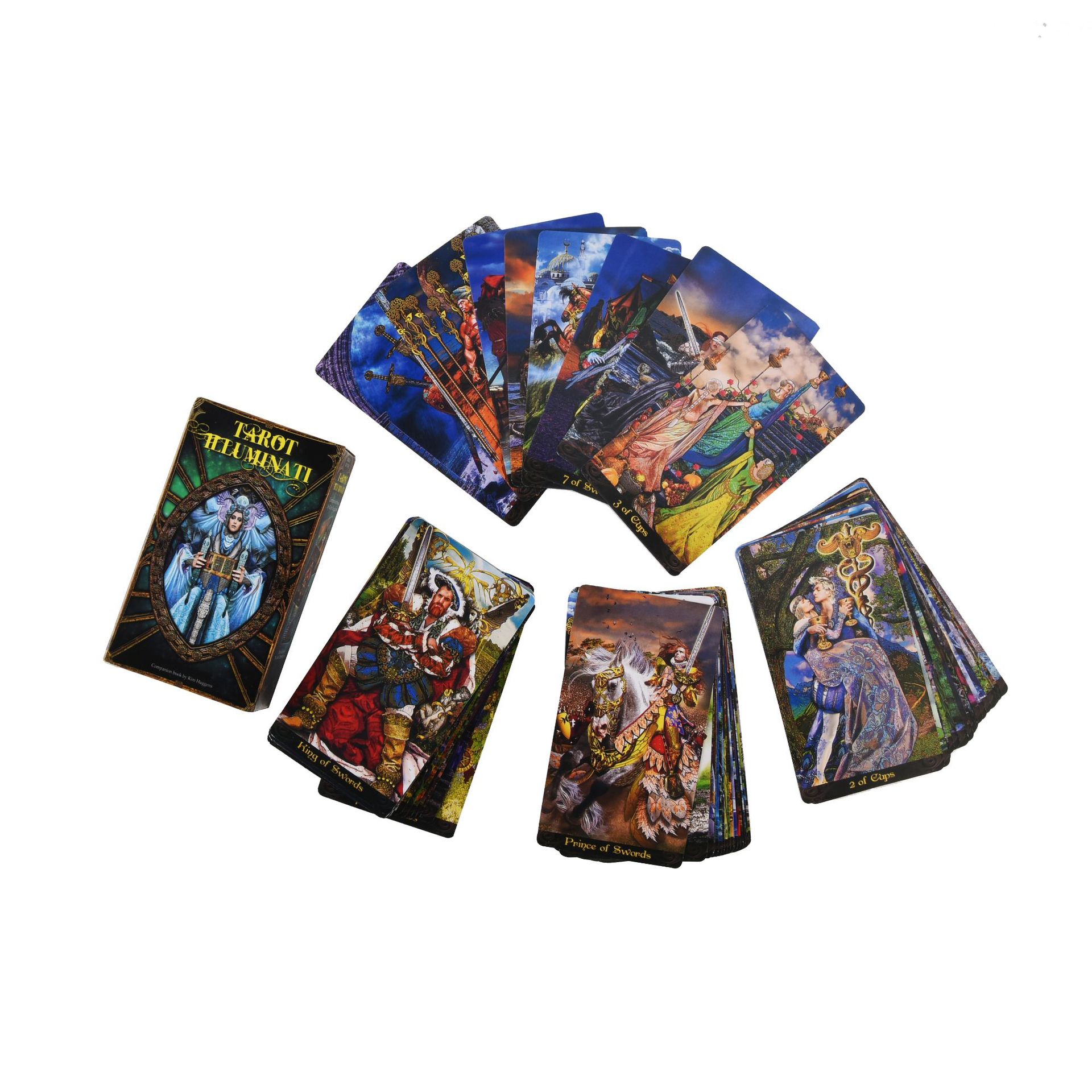 Combo Bộ Bài Bói Tarot Illuminati Kit Deck New Cao Cấp và Túi Nhung Đựng Tarot