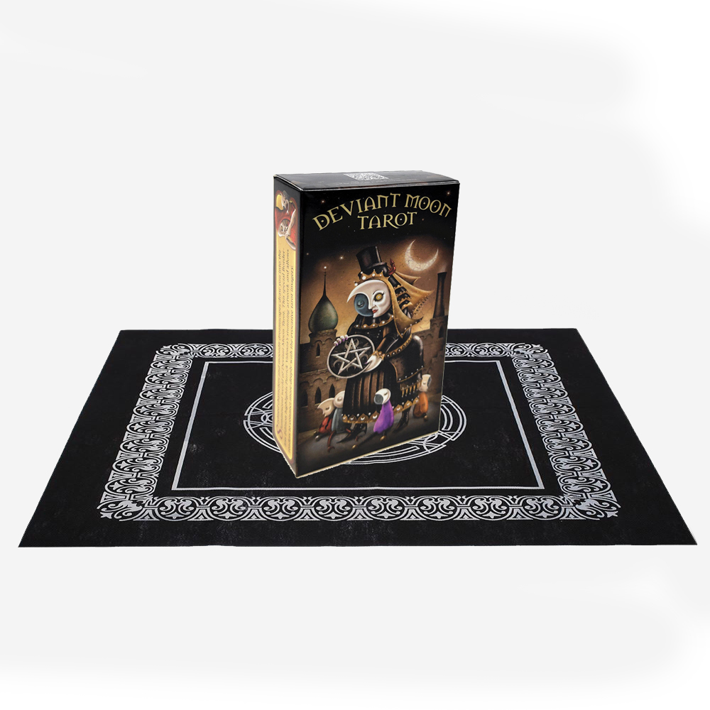 Combo Bộ Bài Bói Deviant Moon Tarot Borderless Edition  và Khăn Trải Tarot