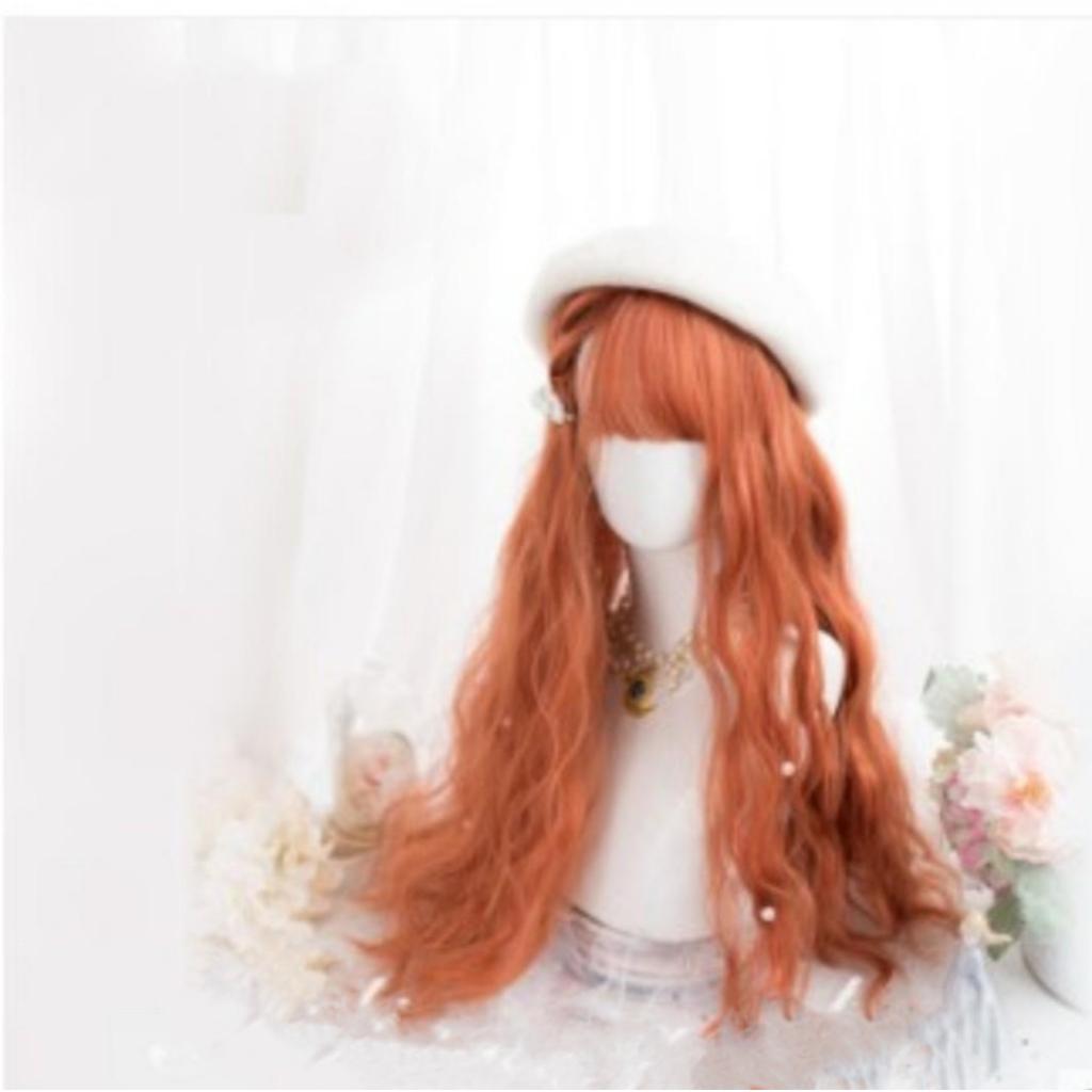 Wig/Tóc giả teen/lolita/cosplay cam xoăn xù nữ tính hoá trang cung hoàng đạo B0062