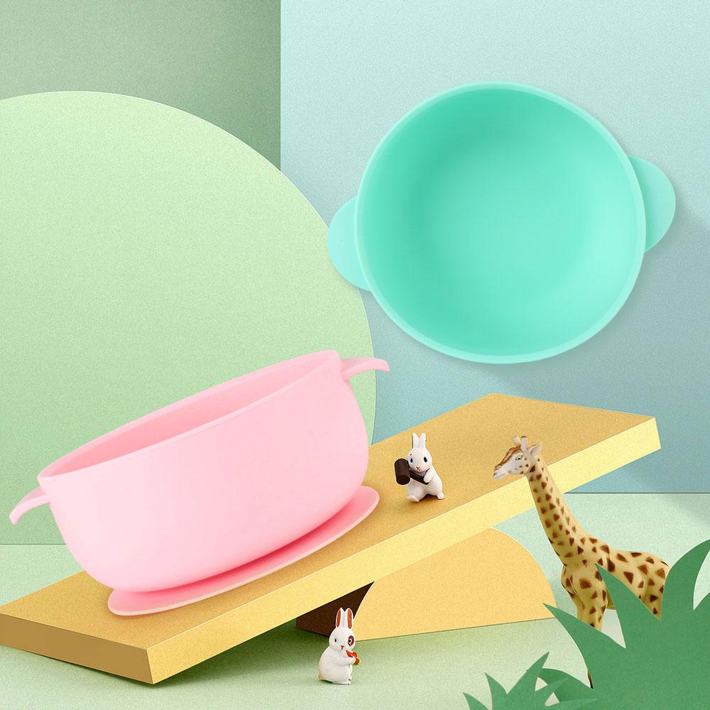 Trẻ Em Bát Thìa Dĩa Yếm Placemat Bộ Đồ Ăn Chống Trượt Silicone Cấp Thực Phẩm Cho Bé Bát Sứ Món Ăn Trẻ Em dụng Cụ