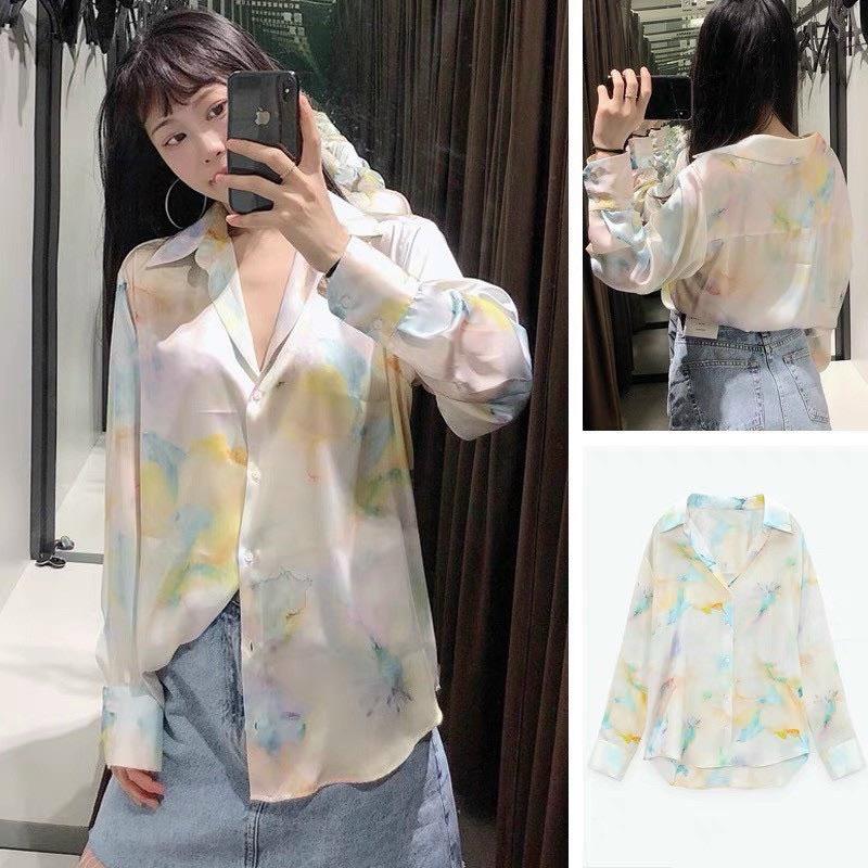 ÁO SƠMI LỤA LOANG MÀU