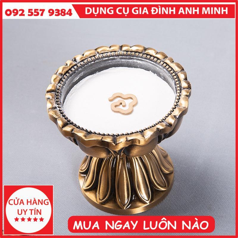 Lò Đồng Sen Thiền, Lư Hương Đồng Nguyên Chất, Lư Hương Gỗ Đàn Hương Cổ Gia Dụng, Đồ Trang Trí Lư Hương