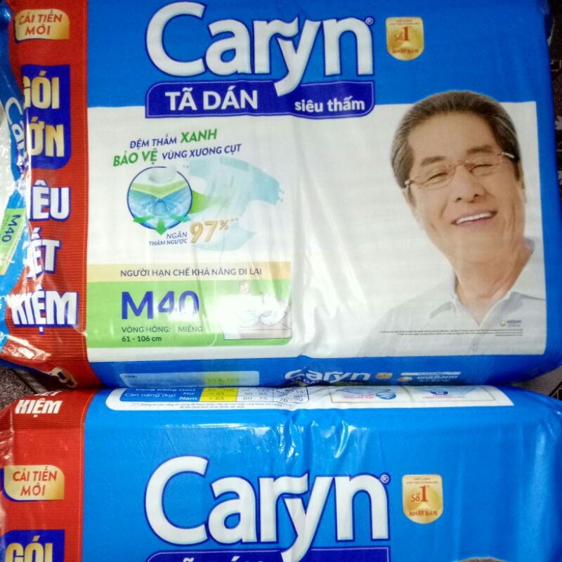 Tã Dán Siêu Thấm Caryn Gói Siêu Tiết Kiệm M40