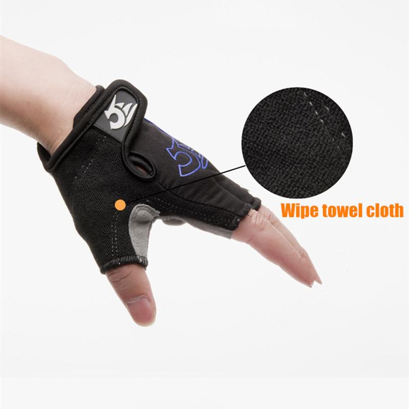 Nửa Ngón Tay Đi Xe Đạp Găng Tay Dành Cho Nam Nữ Thoáng Khí Chống Sốc Đỏ Đen Xe Đạp Xe Đạp Guantes Ciclismo Găng Tay Thể Thao M-XL