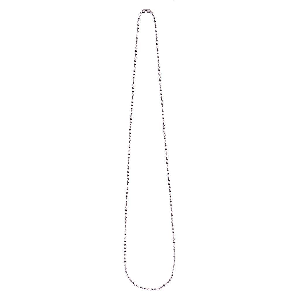 2pcs Mens Stainless Steel Ball Bead Chain Jewelry Necklace for DIY Bracelet