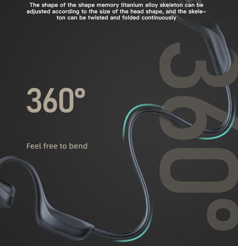 Bluetooth Headset Bone Conduction Wireless Ear-mounted Sports Waterproof Headset