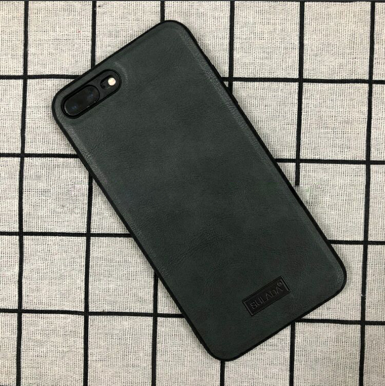 Ốp Lưng Da SULADA Viền silicon cho iPhone 8 Plus - Hàng Chính Hãng