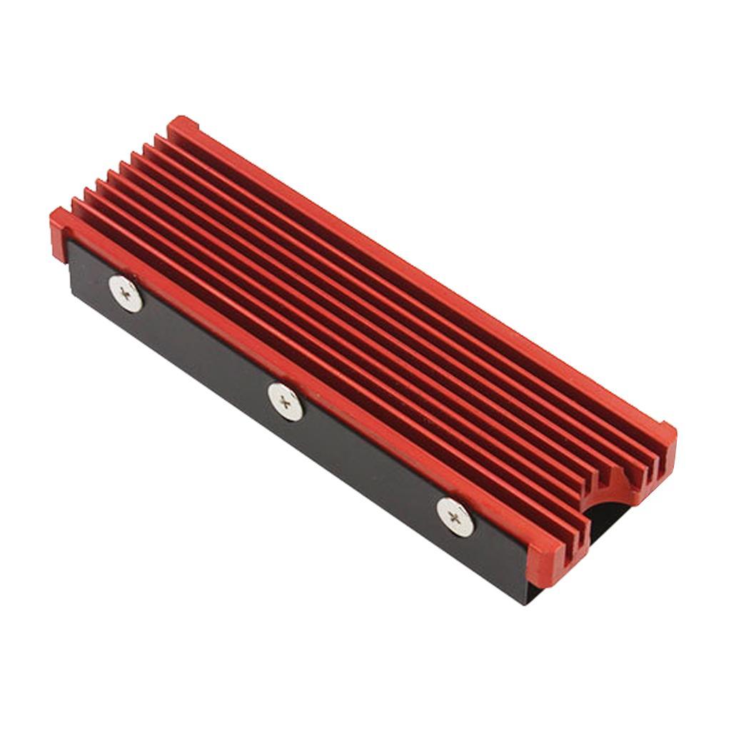 2 Pieces PC Aluminum Alloy Heatsink with Thermal Pads for  NVME M.2